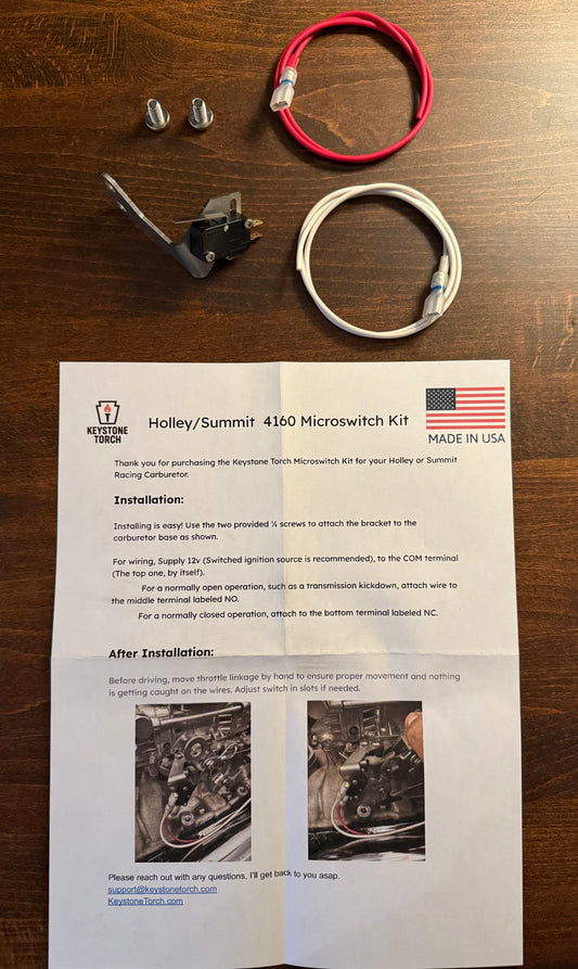 Stainless Steel WOT Microswitch Kit – TH400 ST400 Kickdown / Universal Trigger Switch (Holley 4160)