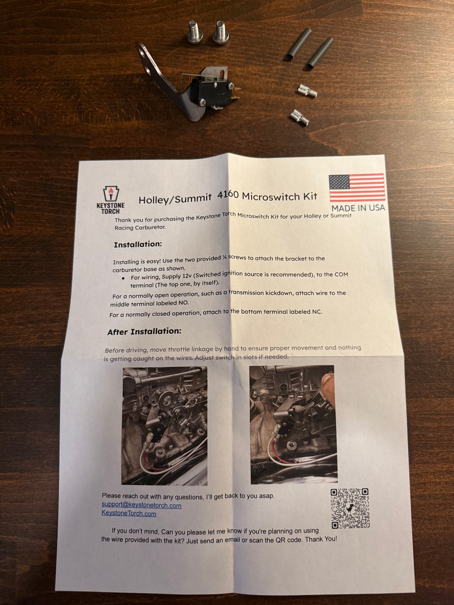 Stainless Steel WOT Microswitch Kit – TH400 ST400 Kickdown / Universal Trigger Switch (Holley 4160)